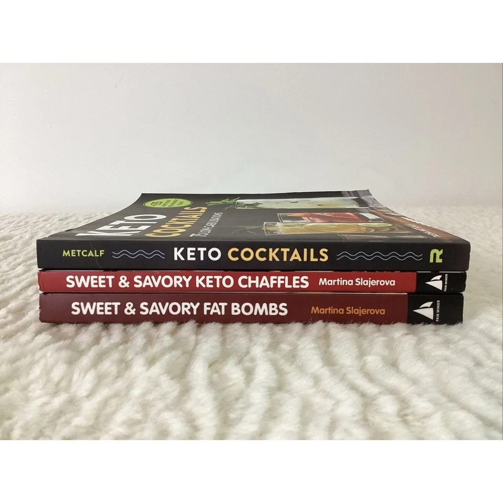 Paleo Hacks Keto Cookbooks Cocktails Fat Bombs Chaffles Lot of 3 Recipes Photos